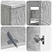 Set di armadietti da bagno in 3 pezzi DELFT Grigio Cemento - Foto miniatura 10