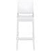 Set 2 Sgabelli Bar Maya Impilabili In Polipropilene - Coppia Sedie Sgabello Alte Outdoor Con Schienale Bancone H75CM con Poggiapiedi Bianco - Foto miniatura 3