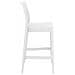 Set 2 Sgabelli Bar Maya Impilabili In Polipropilene - Coppia Sedie Sgabello Alte Outdoor Con Schienale Bancone H75CM con Poggiapiedi Bianco - Foto miniatura 4