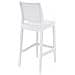 Set 2 Sgabelli Bar Maya Impilabili In Polipropilene - Coppia Sedie Sgabello Alte Outdoor Con Schienale Bancone H75CM con Poggiapiedi Bianco - Foto miniatura 5