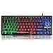 K16 Wired 87keys Gaming Keyboard Meccanica Sentirsi Dellarcobaleno Retroilluminato A Led Impermeabile Ergonomico 16keys Anti Ghosting Pc Gaming Keyboard Per Pc Ufficio Giochi (k16-nero)  - Foto miniatura 1