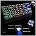 K16 Wired 87keys Gaming Keyboard Meccanica Sentirsi Dellarcobaleno Retroilluminato A Led Impermeabile Ergonomico 16keys Anti Ghosting Pc Gaming Keyboard Per Pc Ufficio Giochi (k16-nero)  - Foto miniatura 2