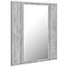 Armadietto a Specchio con Luci LED Grigio Cemento in Acrilico - Foto miniatura 7