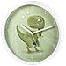 Happy Dino Orologio Da Parete In Quarzo Rotondo Verde, Bianco - Foto miniatura 3