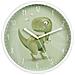 Happy Dino Orologio Da Parete In Quarzo Rotondo Verde, Bianco - Foto miniatura 1