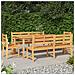 Set Da Pranzo Per Giardino 5 Pz In Legno Massello Di Teak - Foto miniatura 1