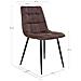 Set 2 Sedie Middelfart - Marrone - Microfibra - 55x44x86 Cm - Foto miniatura 5