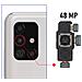 Fotocamera Retro Di Ricambio Per Galaxy A51 Triplo Obiettivo 48 12 5mp, Nero - Foto miniatura 4