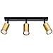 Lampada Da Soffitto Winx 3 Nero /coop Sl. 1384 - Moderno Lampade Da Soffitto Oro Nero 18.5x45x6 Cm - Foto miniatura 1