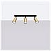 Lampada Da Soffitto Winx 3 Nero /coop Sl. 1384 - Moderno Lampade Da Soffitto Oro Nero 18.5x45x6 Cm - Foto miniatura 2