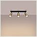 Lampada Da Soffitto Winx 3 Nero /coop Sl. 1384 - Moderno Lampade Da Soffitto Oro Nero 18.5x45x6 Cm - Foto miniatura 3