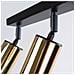 Lampada Da Soffitto Winx 3 Nero /coop Sl. 1384 - Moderno Lampade Da Soffitto Oro Nero 18.5x45x6 Cm - Foto miniatura 7