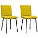 Sedie Da Pranzo 2 Pz Gialle In Velluto - Foto miniatura 1