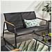 Aurora Set Di Mobili Da Giardino A 4 Posti In Tessuto Poliestere Nero - Foto miniatura 6