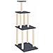 Lusso Casadino -  Albero Per Gatti Con Tiragraffi In Sisal Grigio Scuro 149 Cm - Foto miniatura 1