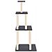 Lusso Casadino -  Albero Per Gatti Con Tiragraffi In Sisal Grigio Scuro 149 Cm - Foto miniatura 3