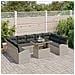 Set di Sofà da Giardino con 10 Pezzi e Cuscini Grigio Chiaro Polirattan, Sofà da Giardino per 2 Persone con Ripostiglio e Cuscini Grigio Chiaro Polirattan - Foto miniatura 3