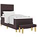 Letto Box Spring con Materasso e Panchina Marrone Scuro 100x200 cm Tessuto - Foto miniatura 1
