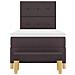 Letto Box Spring con Materasso e Panchina Marrone Scuro 100x200 cm Tessuto - Foto miniatura 9