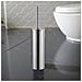 Spazzola Per Wc Autoportante In Acciaio Inox Argento Per Bagno - Foto miniatura 3