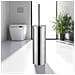 Spazzola Per Wc Autoportante In Acciaio Inox Argento Per Bagno - Foto miniatura 5