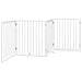Cancello Cani Porta Pieghevole Bianco 4 Pannelli 320 cm Pioppo - Foto miniatura 6
