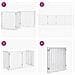 Cancello Cani Porta Pieghevole Bianco 4 Pannelli 320 cm Pioppo - Foto miniatura 7