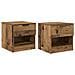 Armadietto per letto 2 pcs Legno vecchio 40 x 39 x 40 cm - Foto miniatura 1
