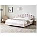 Letto Velluto Sauvian 180 X 200 Cm Bianco Sporco - Foto miniatura 1