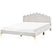 Letto Velluto Sauvian 180 X 200 Cm Bianco Sporco - Foto miniatura 2