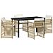 Set da Pranzo per Giardino 5 pcs Beige polyrattan - Foto miniatura 1