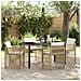 Set da Pranzo per Giardino 5 pcs Beige polyrattan - Foto miniatura 2