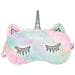 Set Di Mascherine Per Dormire In Peluche Colorate - Coniglio, Unicorno, Gatto - Copriocchi Oscuranti 3 Pezzi - Foto miniatura 2