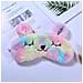 Set Di Mascherine Per Dormire In Peluche Colorate - Coniglio, Unicorno, Gatto - Copriocchi Oscuranti 3 Pezzi - Foto miniatura 4