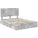 Letto con Contenitore con testiera Grigio cemento 150 x 200 cm - Foto miniatura 4