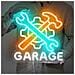 Insegna Led A Forma Di Chiave Inglese E Martello - Luce Al Neon Per Garage, Decorazione Acrilica 44,6x33 Cm - Foto miniatura 3