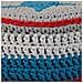 Sgabello In Cotone Intrecciato E Legno Blu 32x32x44h - Foto miniatura 6