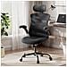 Sedia Da Ufficio - Sedia Ergonomica Con Poggiatesta, Supporto Lombare, Braccioli Ripiegabili E Funzione Dondolo 140°, Colore Nero - Foto miniatura 7