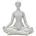 Statuetta Donna Yoga Silver In Resina Bianca - Foto miniatura 1