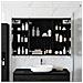 Mobiletto per specchio da bagno Rovere Nero 100 x 14,5 x 70 cm - Foto miniatura 4