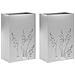 Vaso da giardino 2 pz Argento 50 x 30 x 75 cm Acciaio zincato - Foto miniatura 1