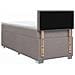 Letto box spring con materasso Tortora 90 x 190 cm Tessuto - Foto miniatura 5