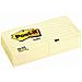 confezione da 6 pezzi - blocco 100fg post-it®giallo canary™ 76x76mm giallo a righe 630-6pk - Foto miniatura 1