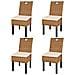 Sedie Sala Da Pranzo 4 Pz In Rattan Kubu E Legno Di Mango (2x243639)  - Foto miniatura 1