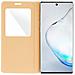 Custodia Galaxy Note 10 Sportellino Finestra Funzione Supporto Oro - Foto miniatura 2