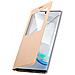 Custodia Galaxy Note 10 Sportellino Finestra Funzione Supporto Oro - Foto miniatura 3