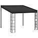 Gazebo A Parete 3x3 M Antracite In Tessuto - Foto miniatura 1
