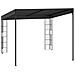 Gazebo A Parete 3x3 M Antracite In Tessuto - Foto miniatura 4