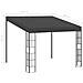 Gazebo A Parete 3x3 M Antracite In Tessuto - Foto miniatura 6
