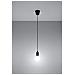 Sollux Sl. 0572 - Lampada A Sospensione Diego 1, Moderna Luce A Led Nera Per Soggiorno, Camera Da Letto, Corridoio, Ufficio, Attacco E27, Colore: Nero - Foto miniatura 3